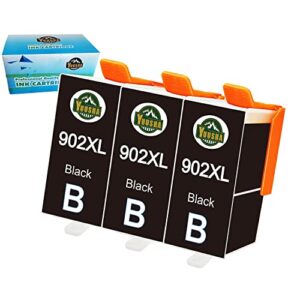 yuusha remanufactured ink cartridge replacement for hp 902 to use with officejet pro 6978 6968 6974 6975 6960 officejet 6951 6954 6956 6958 printersprinter (1 black, 1 tri-color)