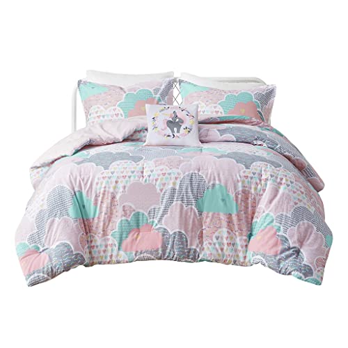 Urban Habitat Kids Comforter Vibrant Fun and Playful Unicorn Print Down Alternative All Season Children Bedding-Set, Girls Bedroom Décor, Twin/Twin XL, Harmony Pink with 1 dec pillow