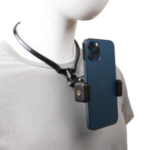 pellking pov/vlog smartphone selfie neck holder mount for gopro and phone,compatible with iphone samsung smartphones,hero 9, 8, 7, 6, 5, 4, 3, 2, 1