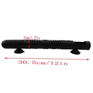 FMHXG Aquarium Heater Protective Case 30.5cm Detachable Design Black Heating Rod Sleeve Heater Guard Protector Protective Cover Guard with Suction Cups for Fish Tank Water Aquarium Heater Protector