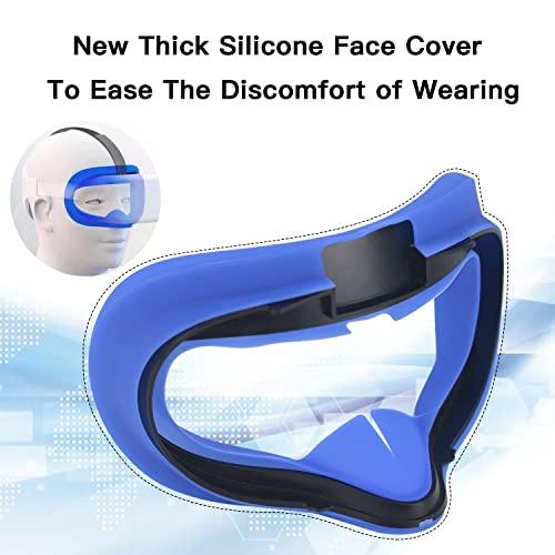 VR Facial Interface Cover for Oculus Quest 2 Protective Lens Cover VR Headsets Face Eye Pad Cushion for Oculus Quest 2 Accessories Sweatproof Comfortable