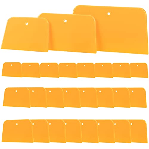 TINSKY Body Filler Spreaders, 27PCS 4, 5, & 6 Inch Automotive Body Fillers Hard Plastic Spreaders Auto Body Spreader for Applying Fillers, Putties, Glazes or Caulking Agents Car Body Maintenance