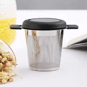 Kyraton Tea Infuser for Loose Tea, Stainless Steel Loose Leaf Tea Steeper Strainer, Coffee Infuser Fine Mesh Filters with Large Capacity Double Handles for Hanging on Teapots, Mugs, Cups