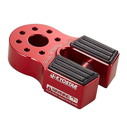 JIEDA Aluminum Flatlink Winch Shackle Mount Assembly for Tow Haul Truck, ATV UTV Winch Lines Winch Hook Red 6042