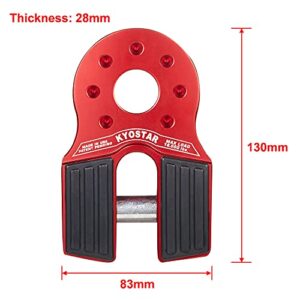 JIEDA Aluminum Flatlink Winch Shackle Mount Assembly for Tow Haul Truck, ATV UTV Winch Lines Winch Hook Red 6042