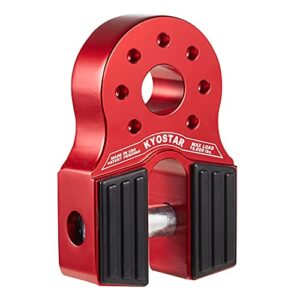 JIEDA Aluminum Flatlink Winch Shackle Mount Assembly for Tow Haul Truck, ATV UTV Winch Lines Winch Hook Red 6042