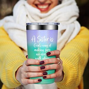 DOEARTE Sister Gifts from Sisters - Sister Birthday Gift Ideas - Christmas, Mothers Day Gifts for Sister, Big Sister, Little Sister - 20oz Sister Tumbler