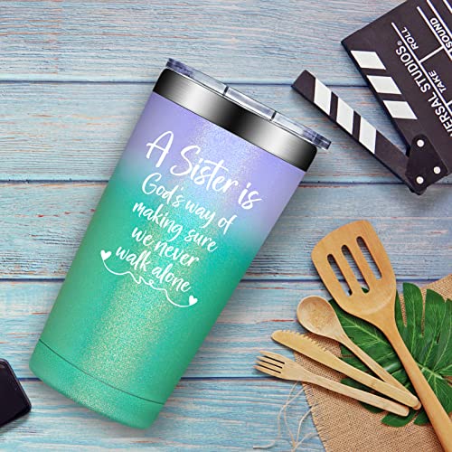 DOEARTE Sister Gifts from Sisters - Sister Birthday Gift Ideas - Christmas, Mothers Day Gifts for Sister, Big Sister, Little Sister - 20oz Sister Tumbler