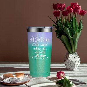 DOEARTE Sister Gifts from Sisters - Sister Birthday Gift Ideas - Christmas, Mothers Day Gifts for Sister, Big Sister, Little Sister - 20oz Sister Tumbler