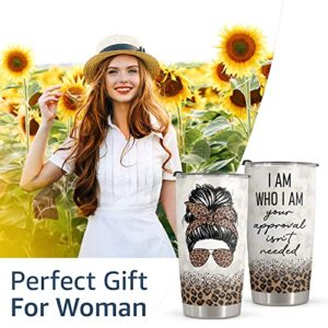 Macorner Gifts for Women - Stainless Steel Tumbler 20oz - Gift Ideas for Leopard Lovers & Birthday Gifts For Women, Mothers Day Christmas Gifts for Women Best Friends Sister Mom Her