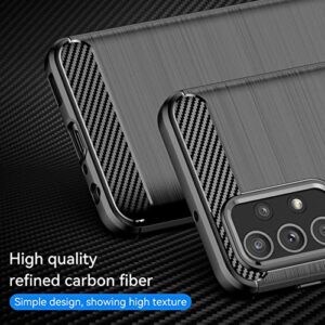 for Samsung Galaxy A23 5G case,Galaxy A23 case with HD Screen Protector,Fashion Shock-Absorption Flexible TPU Bumper Soft Rubber Protective Case Cove for Samsung Galaxy A23 (Black Brushed TPU)