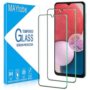 maytobe [2 pack] designed for samsung galaxy a13 5g screen protector tempered glass, case friendly, bubble free, easy to install