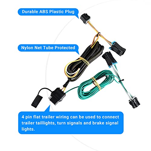 Oyviny Custom 4 Way Trailer Wiring Harness 55540 for 2003-2022 Chevy Express/GMC Savana 1500, 2500, 3500, Express Trailer Harness