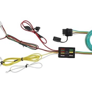 Oyviny Vehicle Side Custom 4 Way Trailer Wiring Harness for 2004-2015 Toyota Prius, Prius 56147 Tow Hitch 4-Way Flat Connector