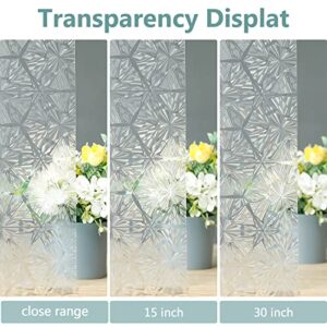 SUNBABY Window Film Privacy Decorative: 3D Window Privacy Film Stained Glass Window Film Frosted Glass Window Film Sun Blocking (17.5 * 78.7 Inch)