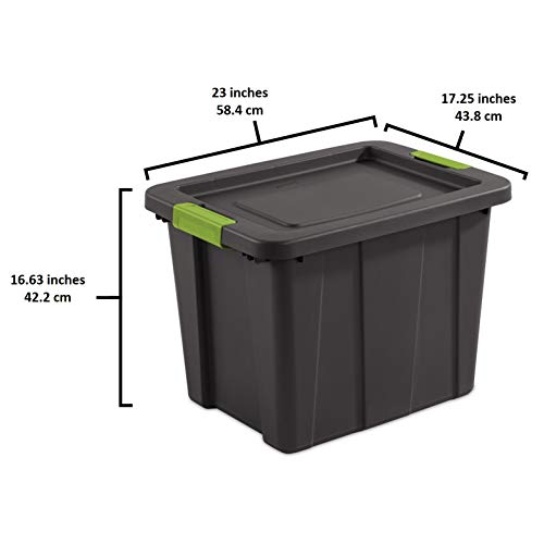 Sterilite Tuff1 Latching 18 Gallon Plastic Impact Resistant Storage Container Bin & Lid for Storing Items in Basements, Garages, & Attics (12 Pack)