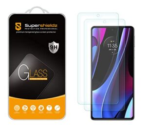 supershieldz (2 pack) designed for motorola edge+ / plus (2022 model only) and motorola edge+ / plus 5g uw tempered glass screen protector, anti scratch, bubble free