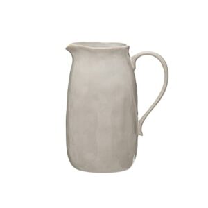 creative co-op stoneware pitcher, reactive glaze