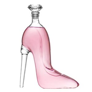 heel stiletto high heels shape decanter whiskey and wine decanter with stopper - handcrafted high heel decanter for wine liquor rum bourbon tequila, elegant decanter gifts for women - copyright design