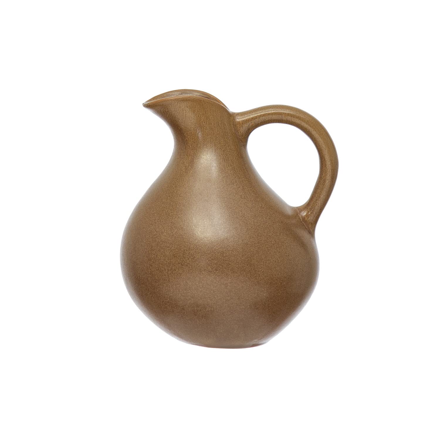 Bloomingville Stoneware, Reactive Glaze Pitcher, 6" L x 5" W x 7" H, Greige