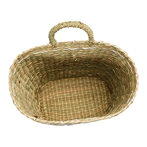 Creative Co-Op Hand-Woven Seagrass Handle Wall Basket, 11" L x 8" W x 15" H, Natural