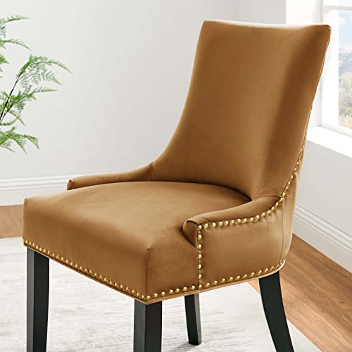 Modway Marquis Performance Velvet Set of 2 Dining Chair, Cognac