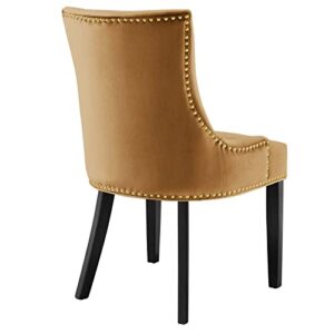 Modway Marquis Performance Velvet Set of 2 Dining Chair, Cognac