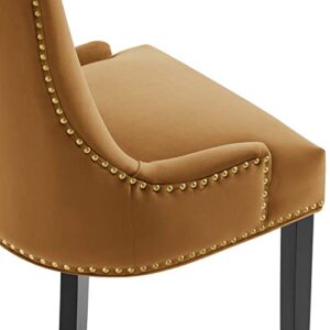 Modway Marquis Performance Velvet Set of 2 Dining Chair, Cognac