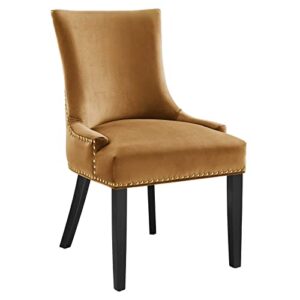 Modway Marquis Performance Velvet Set of 2 Dining Chair, Cognac