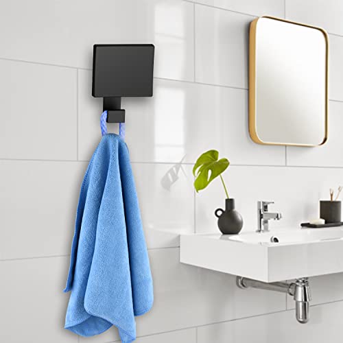 LaCasa Towel Hook, Matte Black Finish, Robe Coat Clothes Hangers Hook for Bathroom Entrance Hall Foyer Office Hotel (Matte Black)