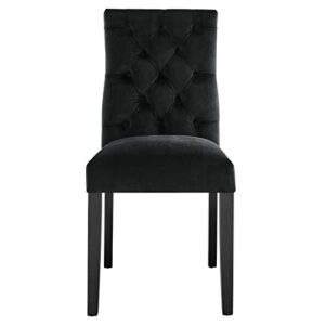 Modway Duchess Performance Velvet Set of 2 Dining Chair, Black