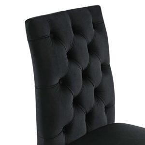 Modway Duchess Performance Velvet Set of 2 Dining Chair, Black