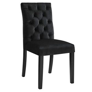 Modway Duchess Performance Velvet Set of 2 Dining Chair, Black