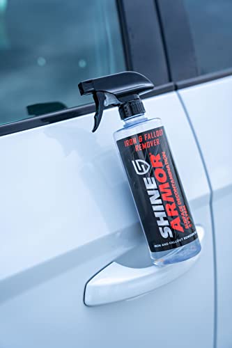 SHINE ARMOR Iron & Fall Out Remover Quick Rust & Iron Remover for Car Detailing Non Acid PH Balanced Solution 16 Fl Oz