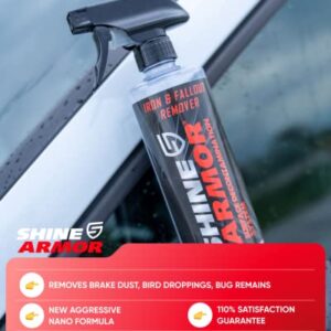 SHINE ARMOR Iron & Fall Out Remover Quick Rust & Iron Remover for Car Detailing Non Acid PH Balanced Solution 16 Fl Oz