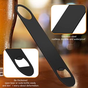 Pack of 20 Flat Bottle Opener Stainless Steel Beer Openers Sublimation Bottle Opener Blanks Heavy Duty Bar Funny Bartender Bottle Opener for Men Women Kitchen Party Supplies, 7 Inch (Black)