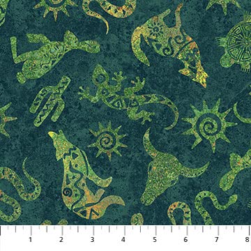 Sun Valley 2 - Stonehenge Desert Teal Kokopelli Northcott DP24375-68