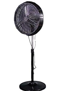 optimus 18" outdoor oscillating stand misting fan, black