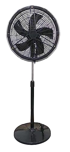 Optimus 18" Outdoor Oscillating Stand Misting Fan, Black