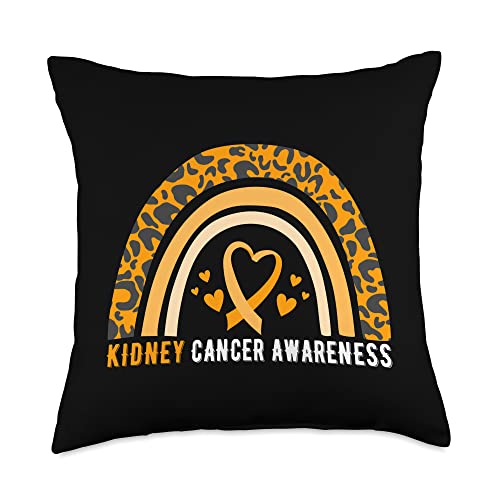 Kidney Cancer Survivor Gifts For Women Rainbow Survivor Gifts Kidney Cancer Awareness Throw Pillow, 18x18, Multicolor