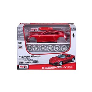 Maisto 1:24 Assembly Line Ferrari Roma, Red