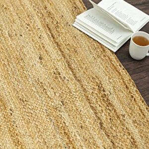 HOMEMONDE Jute Runner Rug 2x6 feet Braided Handmade Hallways Area Rug for Living Room, Bedroom and Kitchen