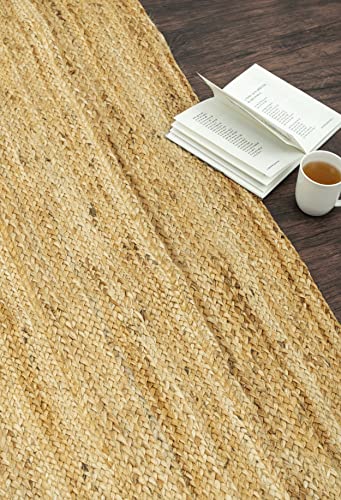 HOMEMONDE Jute Runner Rug 2x6 feet Braided Handmade Hallways Area Rug for Living Room, Bedroom and Kitchen