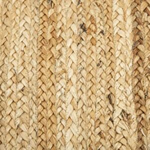 HOMEMONDE Jute Runner Rug 2x6 feet Braided Handmade Hallways Area Rug for Living Room, Bedroom and Kitchen