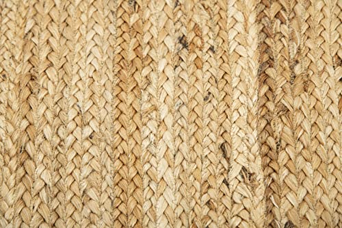 HOMEMONDE Jute Runner Rug 2x6 feet Braided Handmade Hallways Area Rug for Living Room, Bedroom and Kitchen