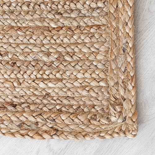 HOMEMONDE Jute Runner Rug 2x6 feet Braided Handmade Hallways Area Rug for Living Room, Bedroom and Kitchen