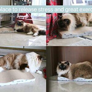 Cat Scratcher 2 PCS Pad, Cardboard with Premium Reversible Scratch Textures Design Wide Durable Scratching Pad