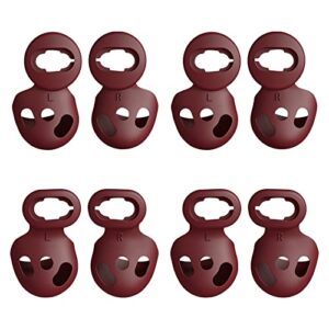 (4 pairs) seltureone compatible for samsung galaxy buds live ear tips, non-slip sound leakproof earbuds cover accessories for galaxy buds live, wine red