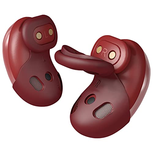 (4 Pairs) Seltureone Compatible for Samsung Galaxy Buds Live Ear Tips, Non-Slip Sound Leakproof Earbuds Cover Accessories for Galaxy Buds Live, Wine Red