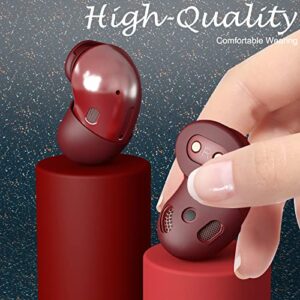 (4 Pairs) Seltureone Compatible for Samsung Galaxy Buds Live Ear Tips, Non-Slip Sound Leakproof Earbuds Cover Accessories for Galaxy Buds Live, Wine Red